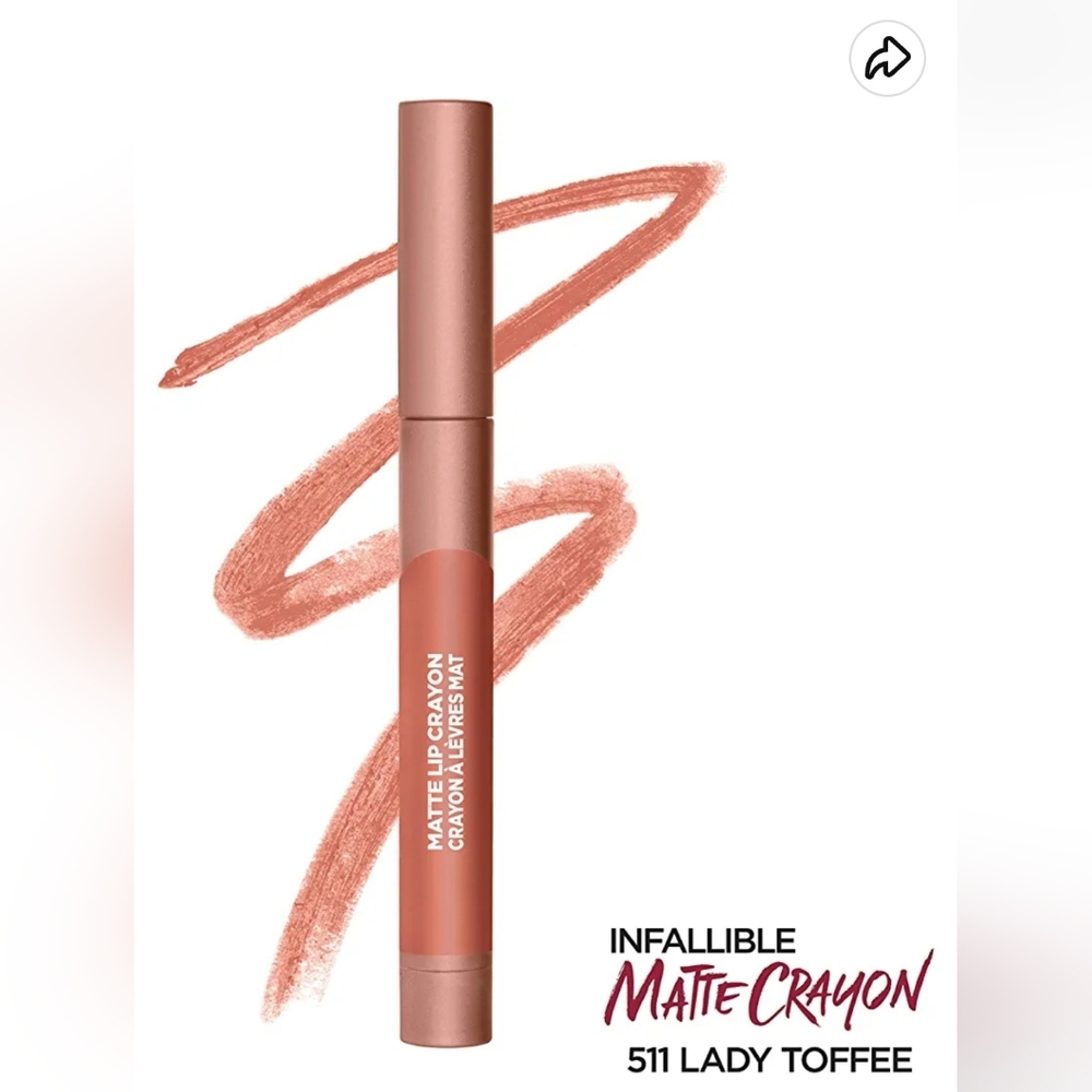 New! Set of 2 Loreal mechanical matte lip crayons 511 Lady Toffee